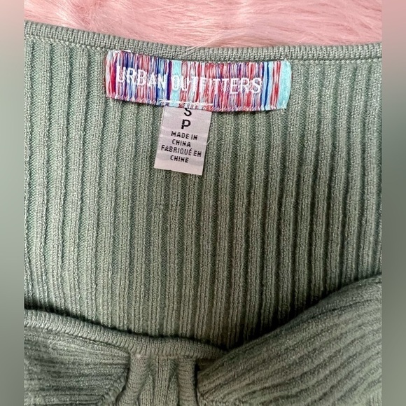 Urban Outfitters Jezebel Ribbed Corset Style Mini Dress Green Sz S - Picture 10 of 10